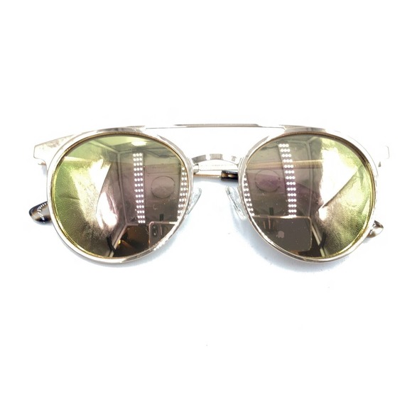 Ramy Brook Rose Gold Metal Round Sunglasses Mirror Gray Lens 52-19 140 Men Women - Picture 12 of 12